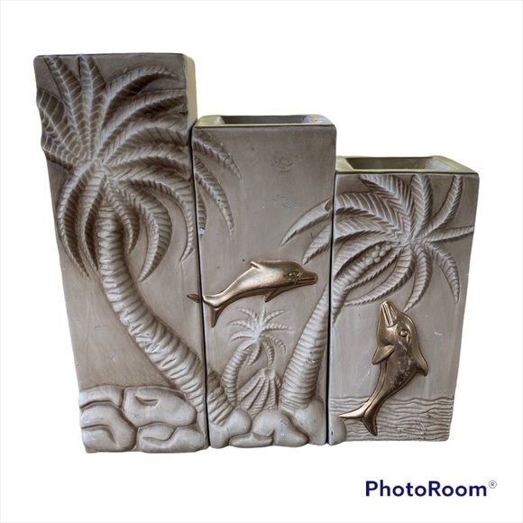 Vintage Ceramic Celestial Sun Moon Candle Holder - Picture 2 of 13